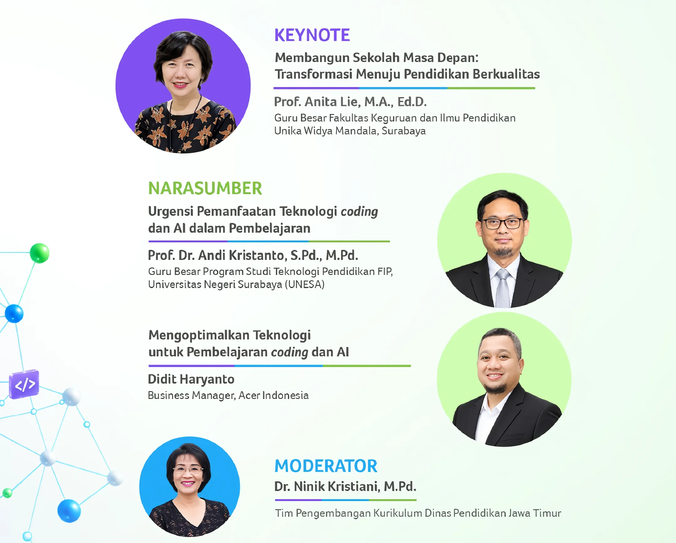 Keynote, Narasumber, dan Moderator Acer Edu Tech